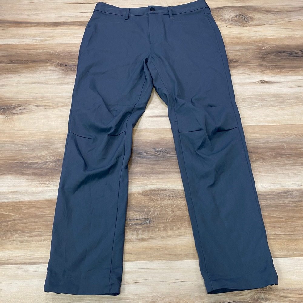 01.Algo Performance Pants 30x28 Golf Hiking Stretch Coolmax Gray Straight Leg